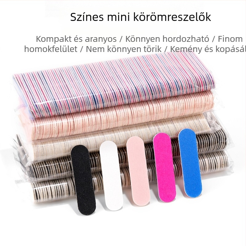 Mini fa körömreszelő, kettőoldalas, formázáshoz és polírozáshoz