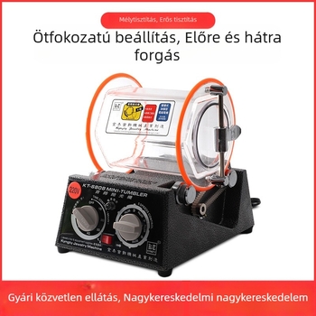 KT6808 Dobozos dobpolírozógép ékszerekhez, ősi érmékhez és faragott dió tartozékokhoz – asztali polírozógép 220V
