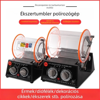 KT6808 Dobozos dobpolírozógép ékszerekhez, ősi érmékhez és faragott dió tartozékokhoz – asztali polírozógép 220V