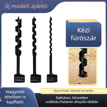 Kézi spirálfúró faragathoz, hosszabb spirálfúró, ultrakemény kültéri furatágító, kézi mélylyuk-nyitó