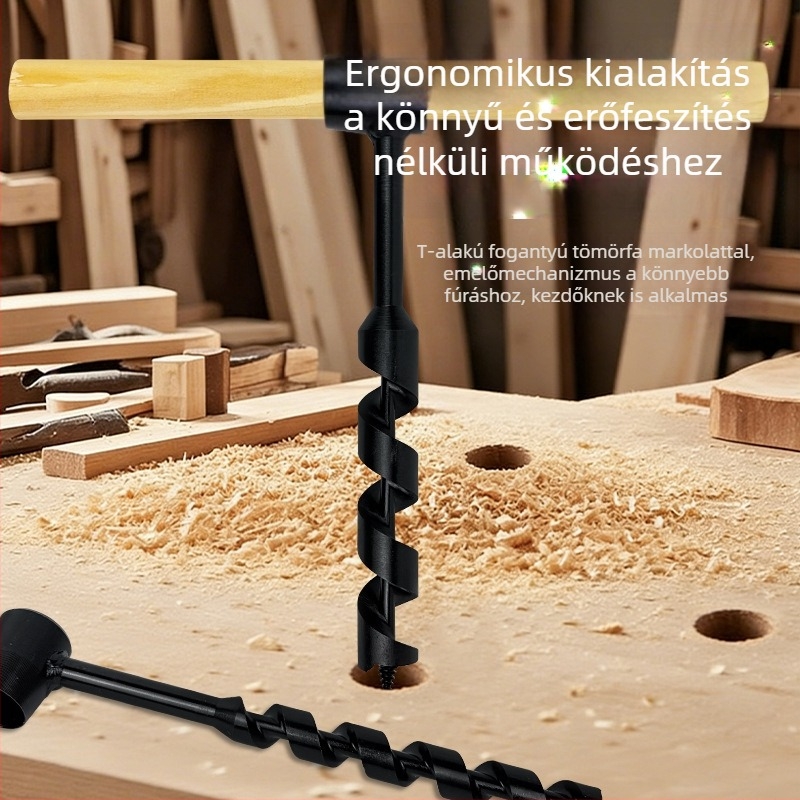 Kézi spirálfúró faragathoz, hosszabb spirálfúró, ultrakemény kültéri furatágító, kézi mélylyuk-nyitó