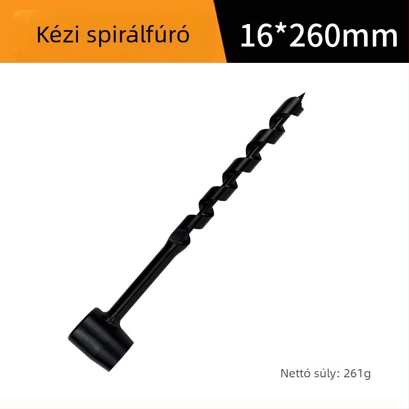 Kézi spirálfúró faragathoz, hosszabb spirálfúró, ultrakemény kültéri furatágító, kézi mélylyuk-nyitó