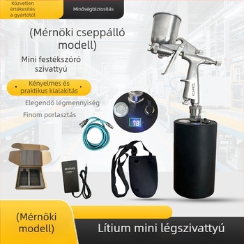 Újratölthető lítium-akkumulátorral működő mikropumpa elektromos festékszóróhoz, bútorjavító festékpumpa és kompakt levegőpumpa