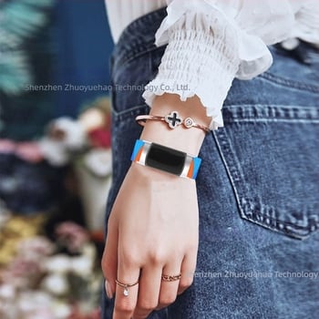 Fitbit Charge6/Charge5-hoz szabott elasztikus nyomtatott állítható óraszíj