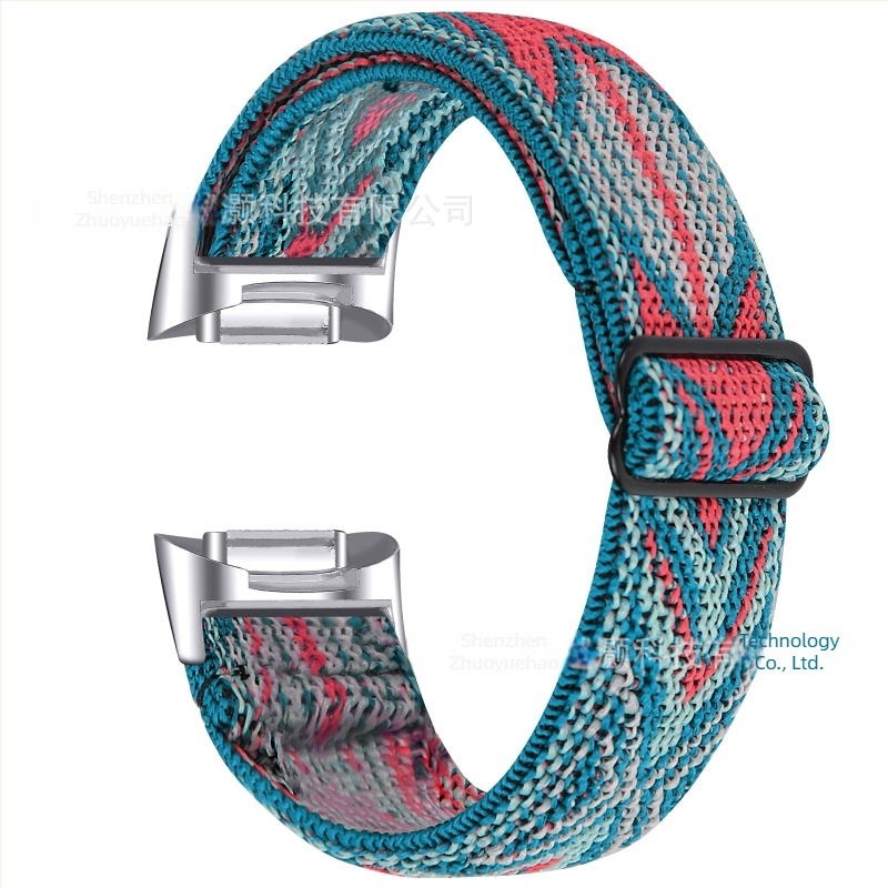 Fitbit Charge6/Charge5-hoz szabott elasztikus nyomtatott állítható óraszíj