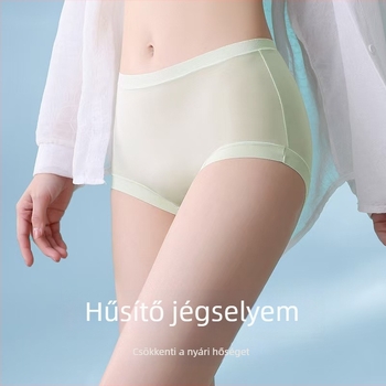 Női seamless nyári fehérnemű, ultratörpe jégselyem anyagból, középmagas derék, antibakteriális mulberry-selyem bélés, lélegző háromszög alsónadrág
