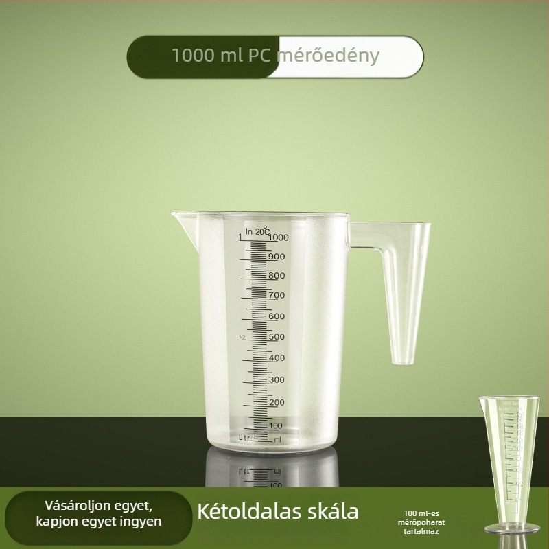 PC akril mérőedény skálával, nagy kapacitású műanyag mérőhenger sütőipari és teaházak számára