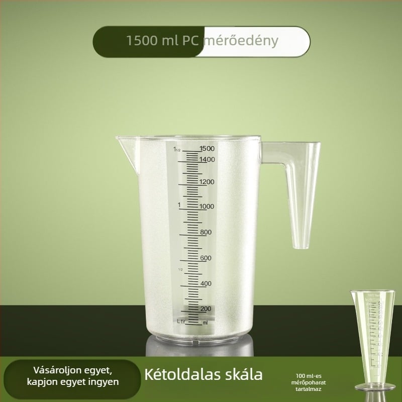 PC akril mérőedény skálával, nagy kapacitású műanyag mérőhenger sütőipari és teaházak számára