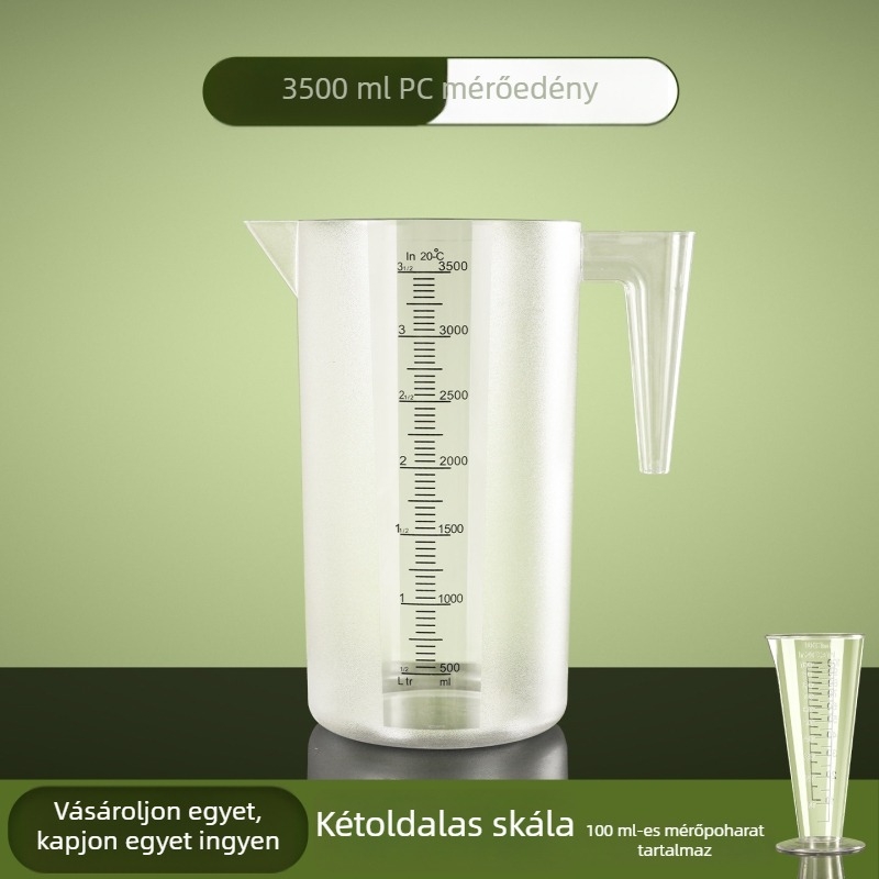 PC akril mérőedény skálával, nagy kapacitású műanyag mérőhenger sütőipari és teaházak számára