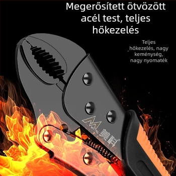 Állítható, nehéz fogó-szorító, ötvözet acélból készült harapófogó fej, 36 mm-es maximális nyitás, faipari felhasználásra