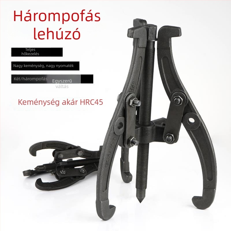 Háromkaros hidraulikus húzókészülék kis csapágyak szétszereléséhez – háromszög alakú, többfunkciós eszköz