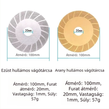Gyémánt csiszoló- és vágókorong csempéhez, üveghez, márványhoz és kőhöz