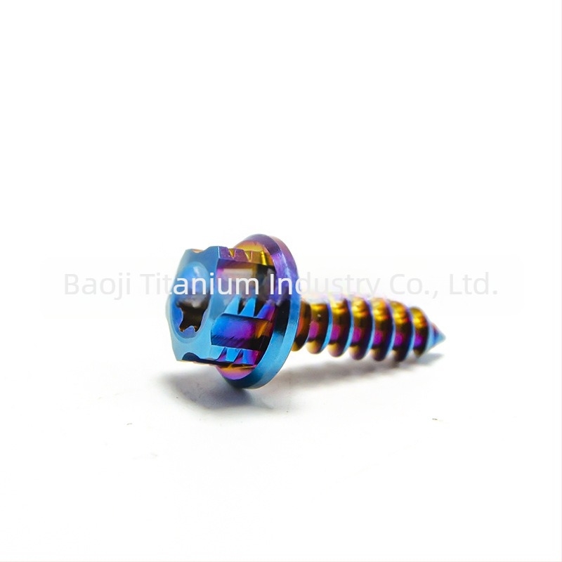 TMJ titánötvözet önmetsző csavarok fémlaphoz, M5x15/20/25 mm, TC4, motorkerék-módosítás