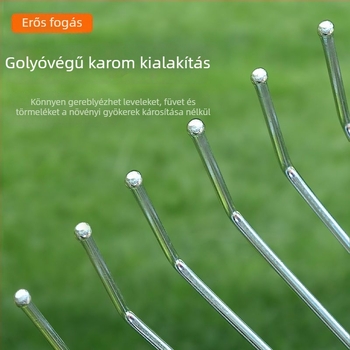 Teleszkópos lombseprő levél- és fűtisztításhoz, acél karmával