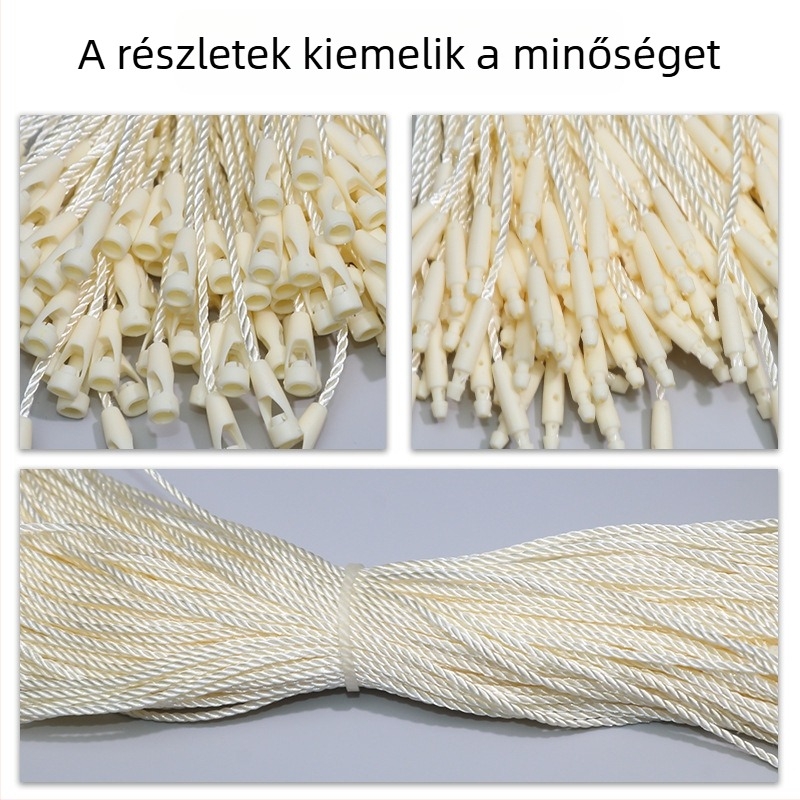 Univerzális címkeakasztó zsinórok színes poliészter fonalak és golyófejű gyöngyök
