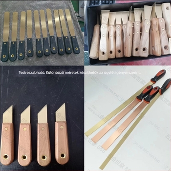 Robbanásbiztos sárgaréz glettelő kés, ipari minőség, rozsdaeltávolító szerszám, 1–4 hüvelyk