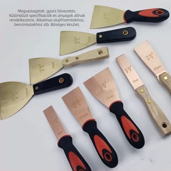 Robbanásbiztos sárgaréz glettelő kés, ipari minőség, rozsdaeltávolító szerszám, 1–4 hüvelyk