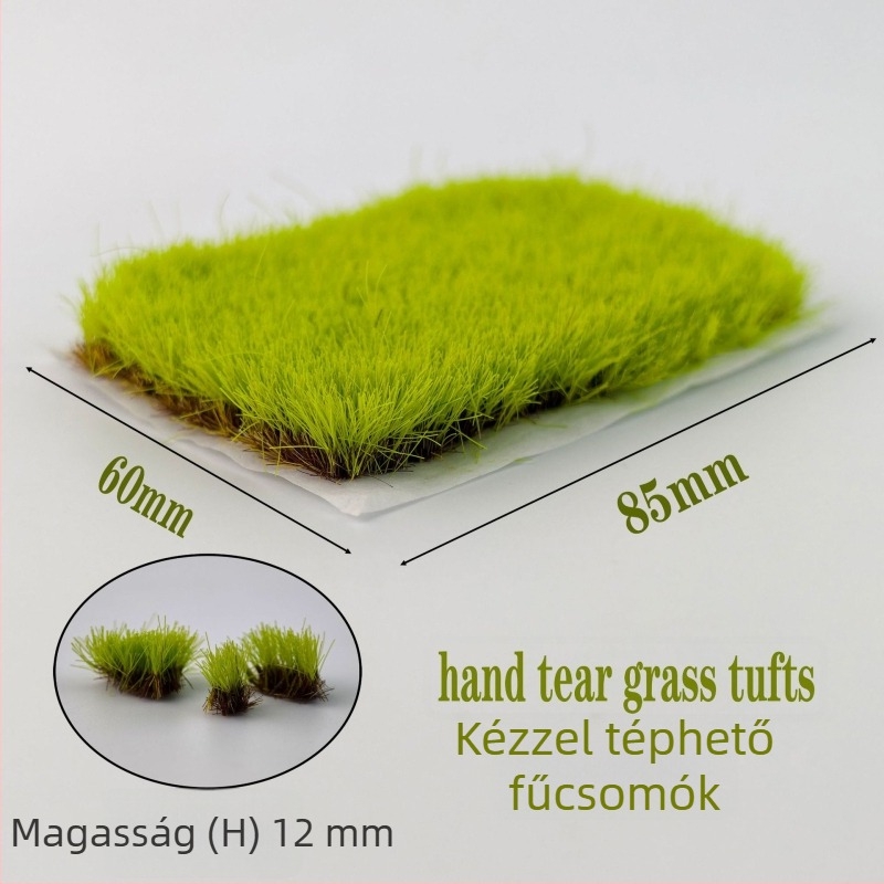12 mm műanyag fűcsomók diorámákhoz vasúti jelenetekhez és autómodellekhez