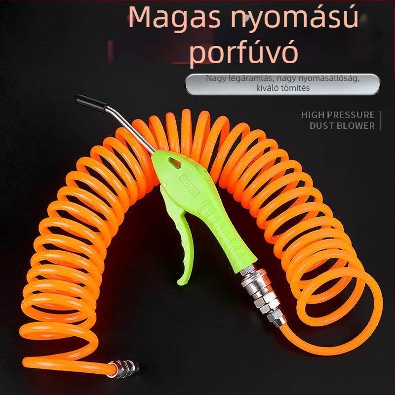 Magasnyomású porfújó pisztoly, hosszított erőteljes levegőpisztoly, levegőpumpa, levegőkompresszor, permetező pisztoly, pneumatikus eszköz, teherautó poreltávolító pisztoly