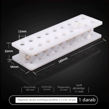 Plexiüvegből készült mágneses tartó centrifugálótömlők számára, 0,2–50 ml, 8/12/24 lyukú lemezekhez és biomágneses szemcsékhez