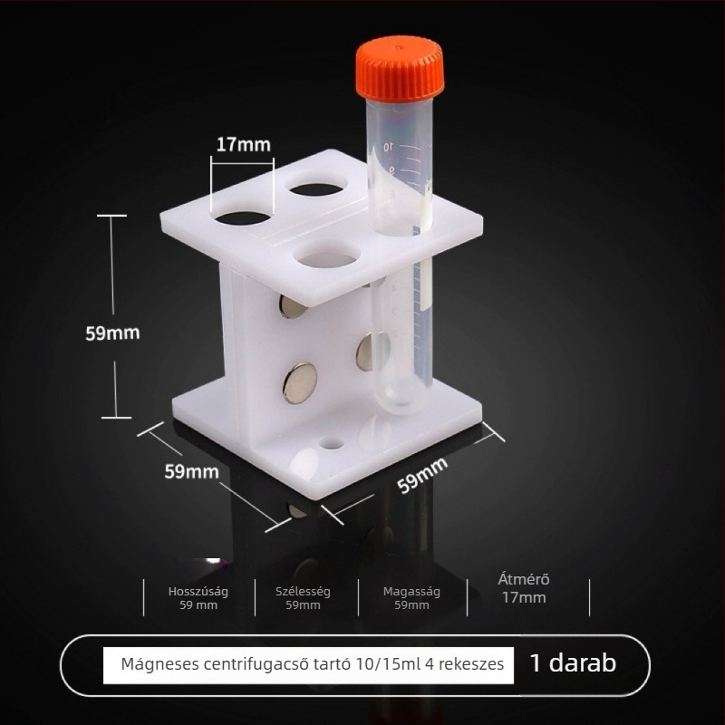 Plexiüvegből készült mágneses tartó centrifugálótömlők számára, 0,2–50 ml, 8/12/24 lyukú lemezekhez és biomágneses szemcsékhez