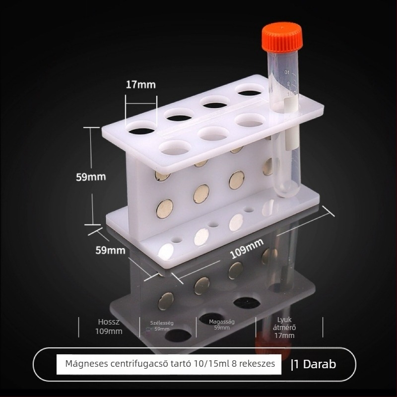 Plexiüvegből készült mágneses tartó centrifugálótömlők számára, 0,2–50 ml, 8/12/24 lyukú lemezekhez és biomágneses szemcsékhez
