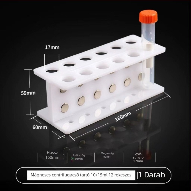 Plexiüvegből készült mágneses tartó centrifugálótömlők számára, 0,2–50 ml, 8/12/24 lyukú lemezekhez és biomágneses szemcsékhez