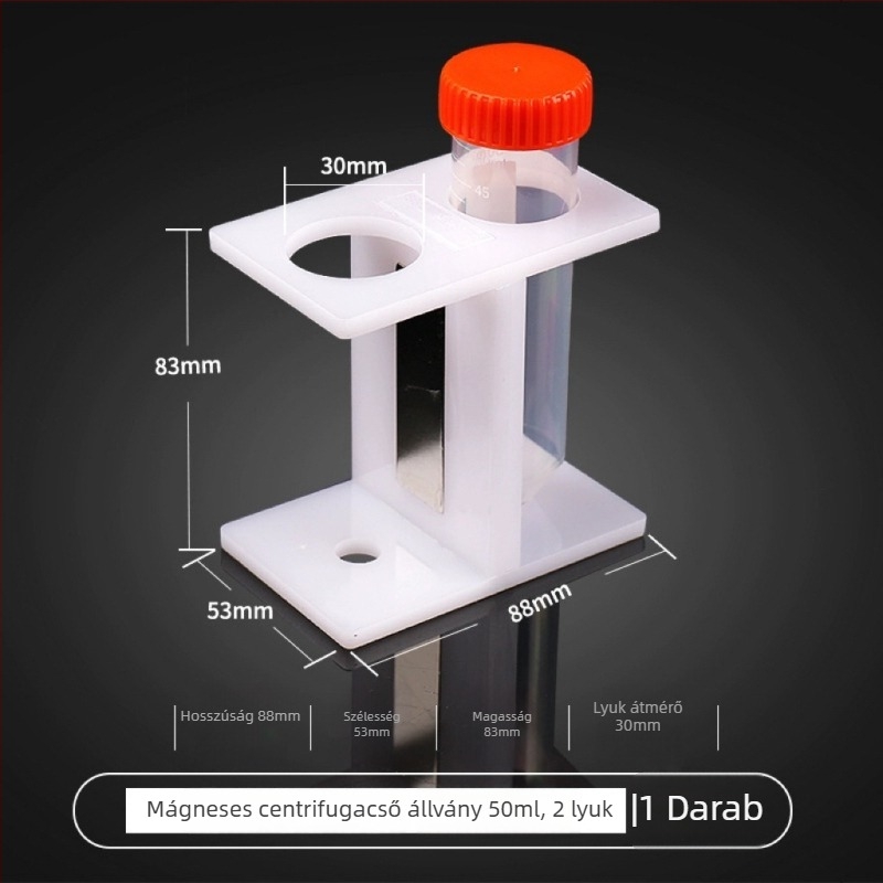 Plexiüvegből készült mágneses tartó centrifugálótömlők számára, 0,2–50 ml, 8/12/24 lyukú lemezekhez és biomágneses szemcsékhez