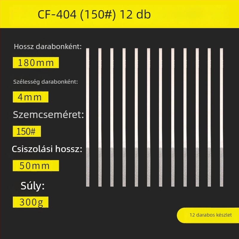 Ferdeszögű gyémántos reszelő ipari csiszoláshoz, nagy keménységű fém él finiselésére és kézműves készítéséhez