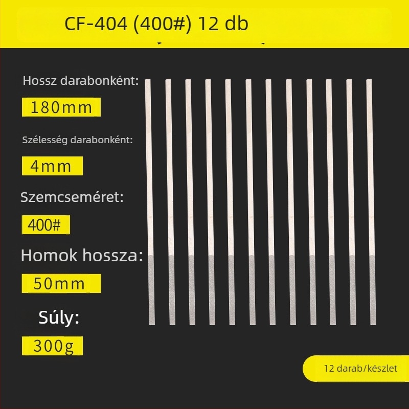 Ferdeszögű gyémántos reszelő ipari csiszoláshoz, nagy keménységű fém él finiselésére és kézműves készítéséhez