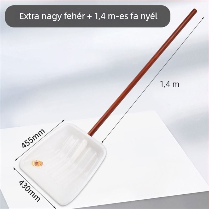 Hólapát műanyag testtel és edzett műanyag fejjel, vastagodott kialakítás, nagy méret, fa nyél, összecsukható, modell Q27343