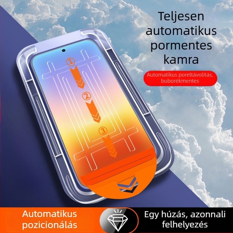 Senada Huawei P90 Pro Maxhoz tervezett edzett üveg kijelzővédő — teljes képernyő, HD, anti-peep, anti-ujjlenyomat, ütésálló