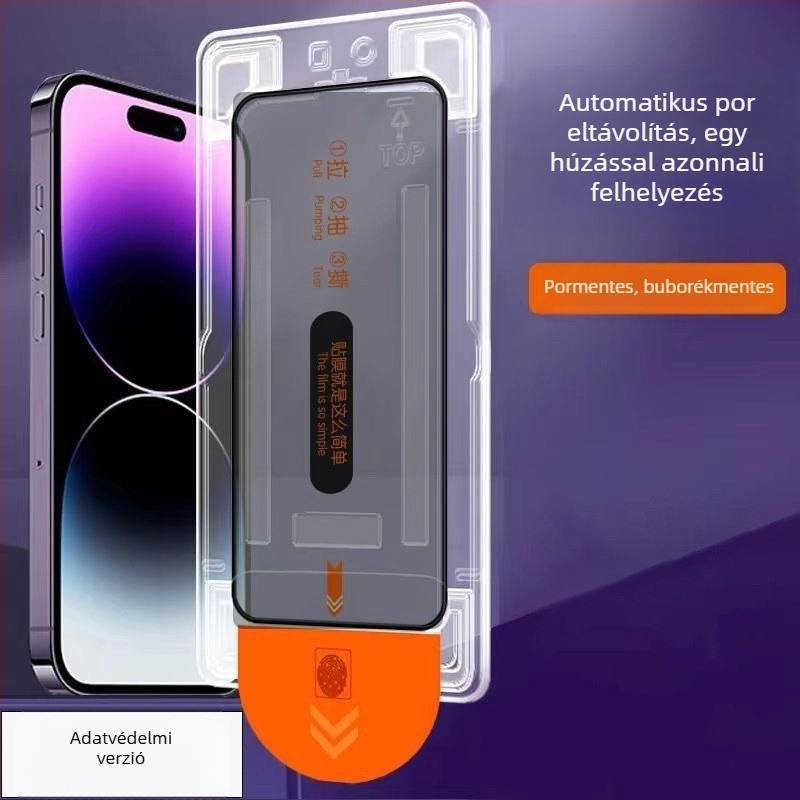 Senada Huawei P90 Pro Maxhoz tervezett edzett üveg kijelzővédő — teljes képernyő, HD, anti-peep, anti-ujjlenyomat, ütésálló