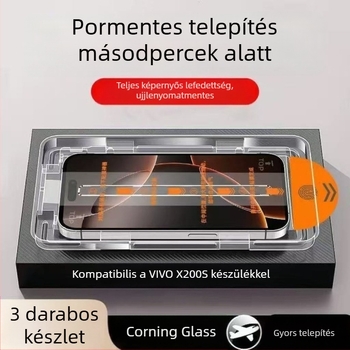 Vivo X200S Edzett kijelzővédő – teljes lefedettség, HD tisztaság, ütésálló, gyors felhelyezés