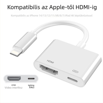 Apple Lightning–HDMI adapter iPhone-hoz – digitális audió–video dokkoló