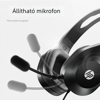 DHH-1601 Vezetékes fejhallgató számítógépekhez, mikrofonnal, over-ear, 3,5 mm kettős csatlakozás