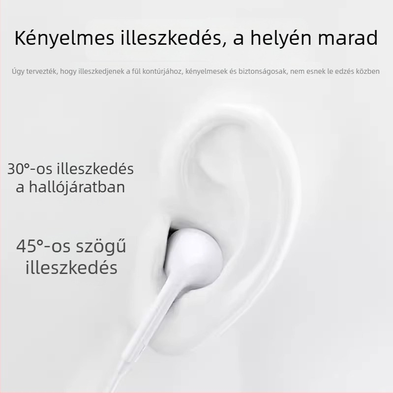 Huawei/Honor X5-höz vezetékes fülhallgató Type-C digitális chippel és mikrofonnal – karaoke felvétel