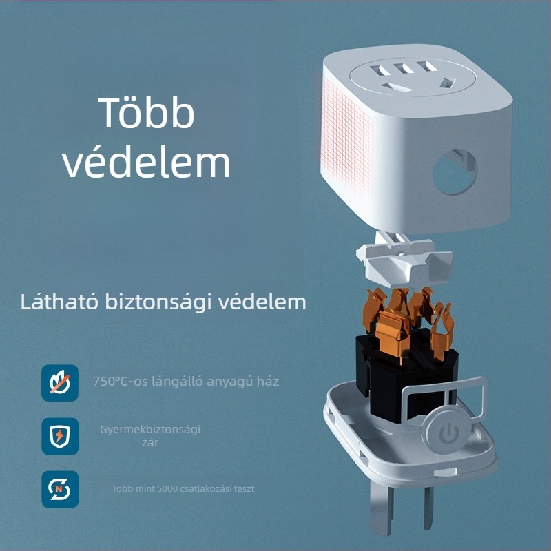 Tuya okos Wi‑Fi dugaszoló aljzat távoli vezérléssel, hangvezérléssel, 10 A, időzítő, energiatakarékosság