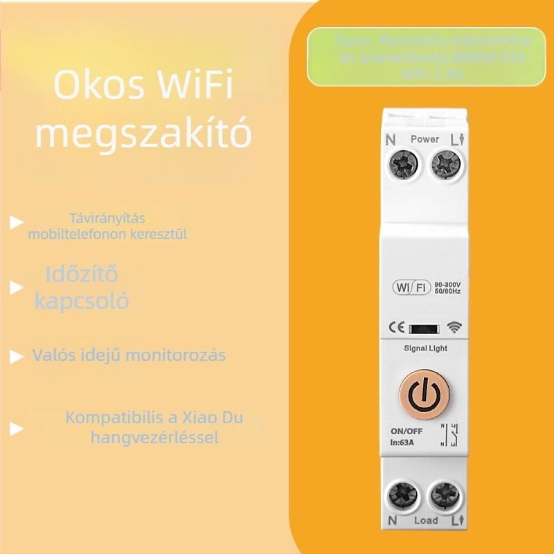 Okos Wi‑Fi áramkör‑megszakító távirányítással és időzítővel