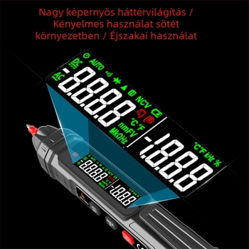 ZL12B digitális multiméter villanyszerelőknek, folyamatos áramkör tesztelése, fázis- és nullvezeték észlelése, intelligens kijelző, teszt toll, többfunkciós univerzális mérő