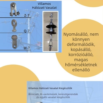 UT típusú vezetékcsipesz tápvonalakhoz, réz- és alumínium vezetékcsipeszek, párhuzamos hornyok sorozata