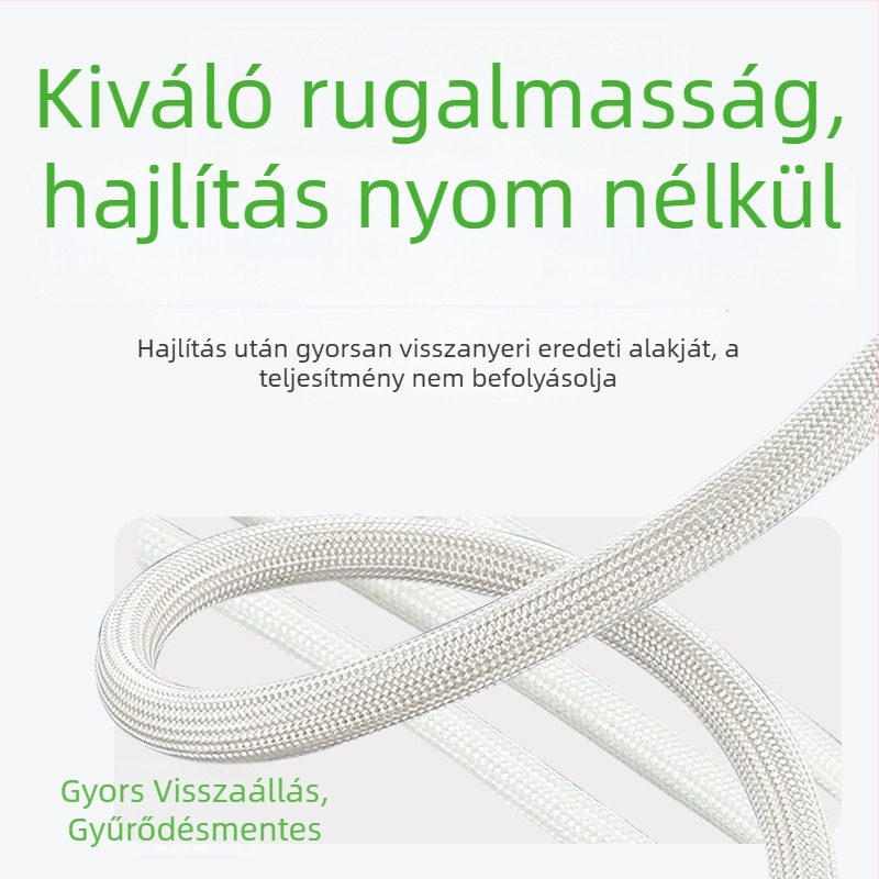 2,5 kV üvegszálas szigetelőcső elektromos vezetékekhez, nagy hőállóság, fehér alapon piros csíkok