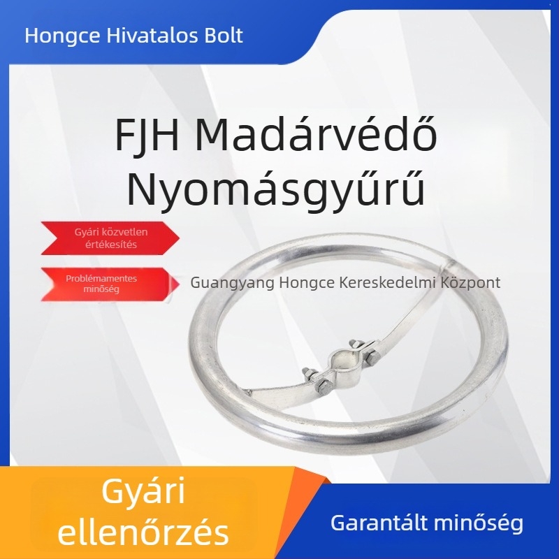 Villámvédelmi és madárvédelmi vonali izolátor feszültségkiegyenlítő gyűrűvel és árnyékoló gyűrűvel