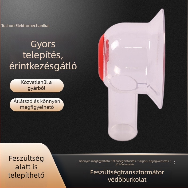 PT-szigeteléses átlátszó védőburkolat feszültség-transzformátorhoz, por- és vízálló, PC-anyag
