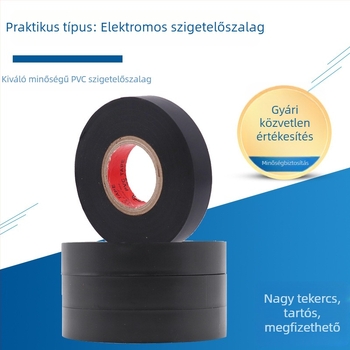 PVC elektromos szigetelő szalag, vízálló, egyoldalas, 30 m hosszú, 16 mm széles, gumí alapú ragasztó, többszínű