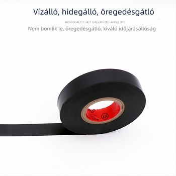 PVC elektromos szigetelő szalag, vízálló, egyoldalas, 30 m hosszú, 16 mm széles, gumí alapú ragasztó, többszínű
