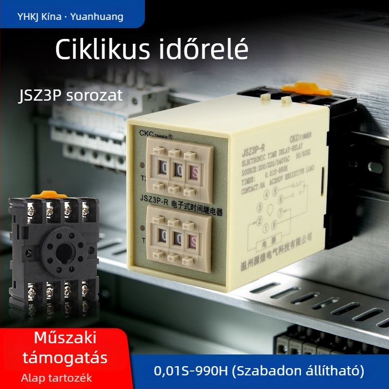 JSZ3P-R ST3P-R ST5P-R elektronikus ciklusidő relé, nagy pontosságú, 220V, aljzattal