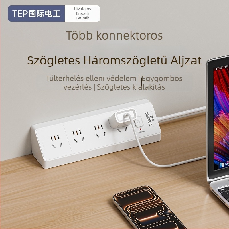 Okos ferde háromszög alakú USB-s többsportos elosztó lakásba és kollégiumba
