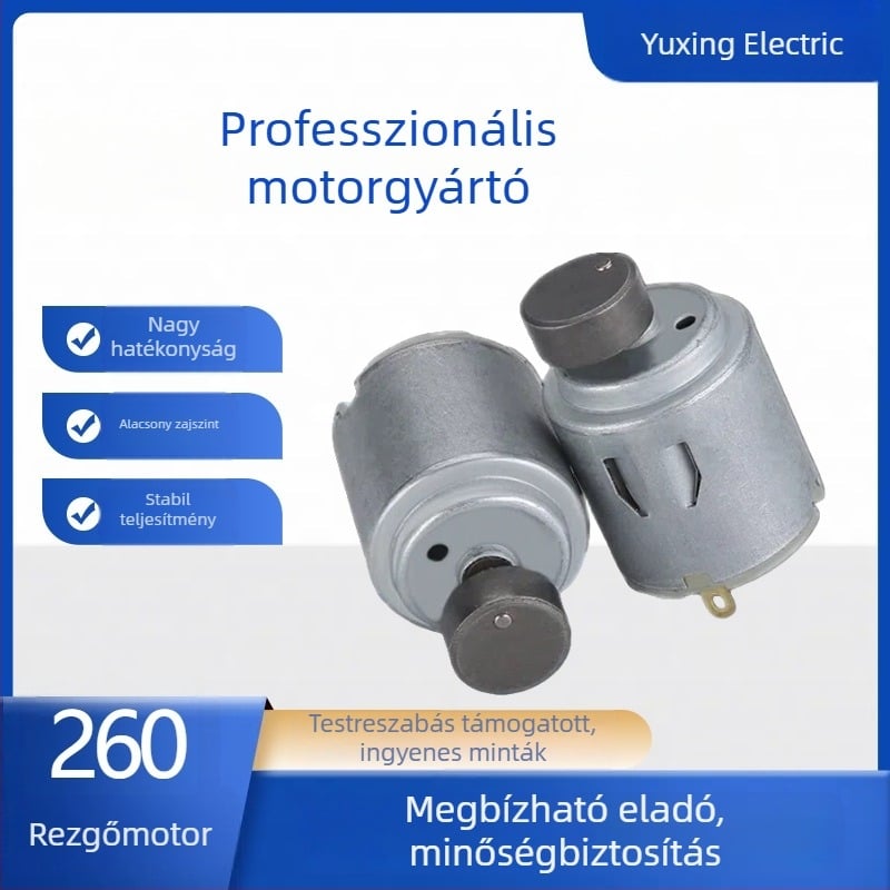 R260 Mikroméretű DC motor excentrikus kerékkel – vibrációs motor nyaki masszázshoz