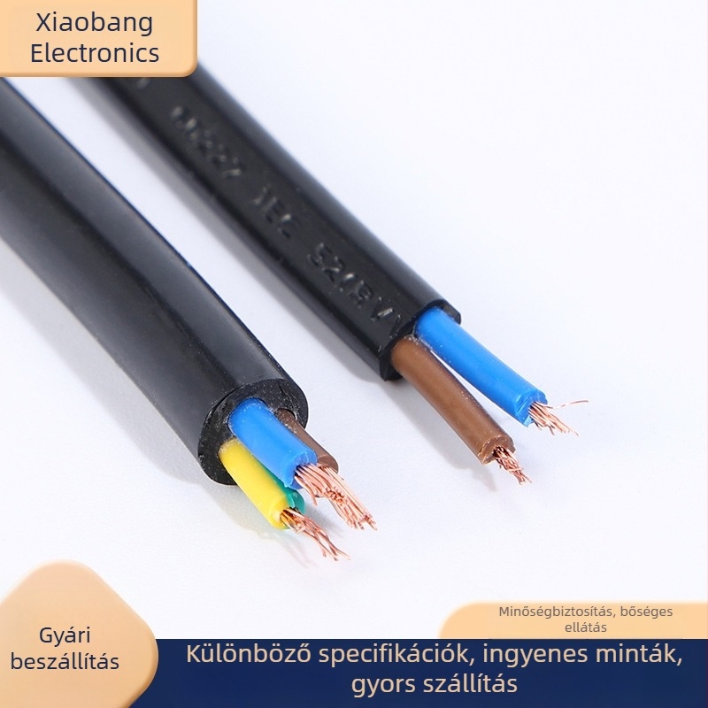 Lapos és kör alakú burkolatú kábelek, 2- és 3-eres, 2 mm² és 3 mm², monitorozó berendezésekhez és háztartási áramellátáshoz